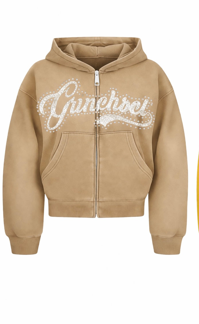 Acid Wash Grinchset Zip Up Hoodie
